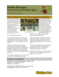 Instant Messages  Notes and News from Student Affairs Men’s Ice Hockey—