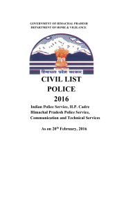 CIVIL LIST POLICE 2016