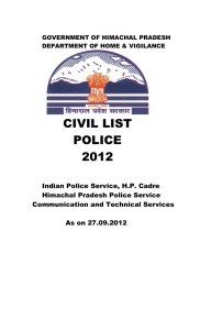 CIVIL LIST POLICE 2012