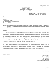 No. F 32(30) FCD/2010 Government of India Ministry of Finance Department of Expenditure