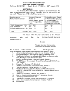 Government of Himachal Pradesh Department of Home