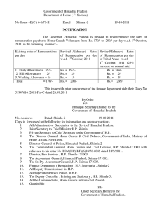 Government of Himachal Pradesh Department of Home ( F- Section)