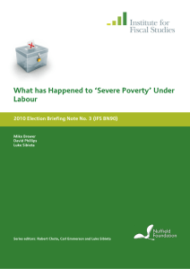What has Happened to ‘Severe Poverty’ Under Labour