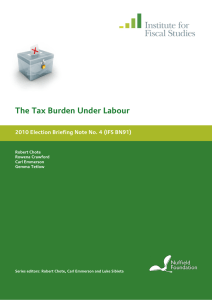 The Tax Burden Under Labour