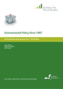 Environmental Policy Since 1997