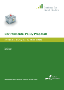 Environmental Policy Proposals 2010 Election Briefing Note No. 14 (IFS BN101)