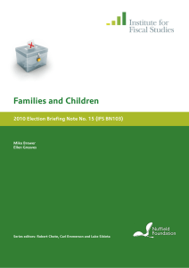 Families and Children 2010 Election Briefing Note No. 15 (IFS BN103)