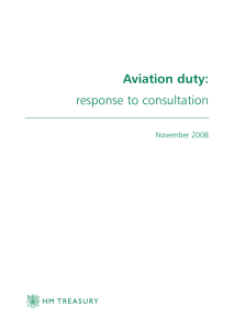Aviation duty: response to consultation November 2008