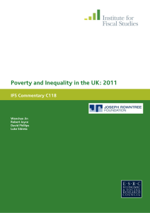 Poverty and Inequality in the UK: 2011 IFS Commentary C118  Wenchao Jin