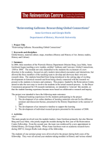 “Reinventing Galleons: Researching Global Connections” Anne Gerritsen and Giorgio Riello