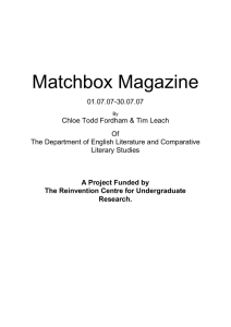 Matchbox Magazine
