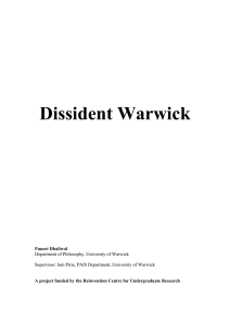 Dissident Warwick