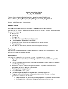 Student Commission Meeting Thursday, March 26, 2015