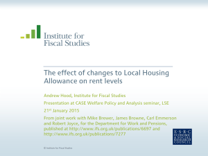 The effect of changes to Local Housing Allowance on rent levels