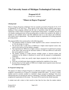 The University Senate of Michigan Technological University  Proposal 42-15