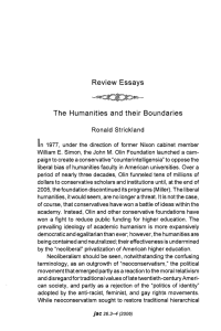 Review  Essays The  Humanities and  their Boundaries