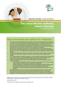 Zika virus infection outbreak, French Polynesia  Main conclusions and options for mitigation