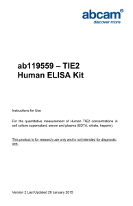 ab119559 – TIE2 Human ELISA Kit