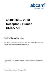 ab100666 – VEGF Receptor 3 Human ELISA Kit Instructions for Use