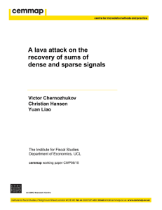 A lava attack on the recovery of sums of Victor Chernozhukov