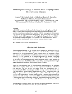 Predicting the Coverage of Address-Based Sampling Frames Prior to Sample Selection