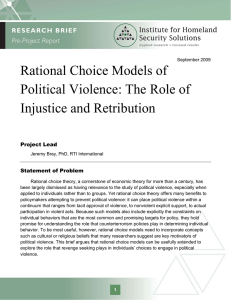Rational Choice Models of Political Violence: The Role of Injustice and Retribution