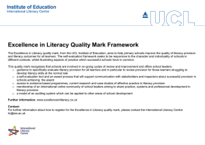 Excellence in Literacy Quality Mark Framework