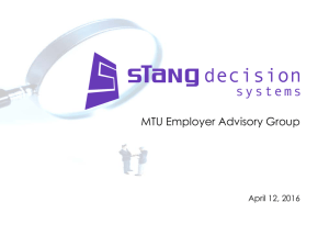 MTU Employer Advisory Group April 12, 2016 1