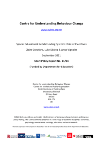 Centre for Understanding Behaviour Change