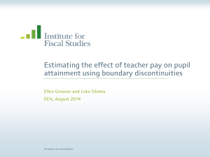 Estimating the effect of teacher pay on pupil