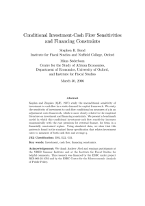 Conditional Investment-Cash Flow Sensitivities and Financing Constraints