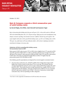 Bain &amp; Company expects a third consecutive year