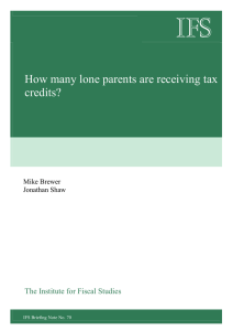 IFS  How many lone parents are receiving tax credits?