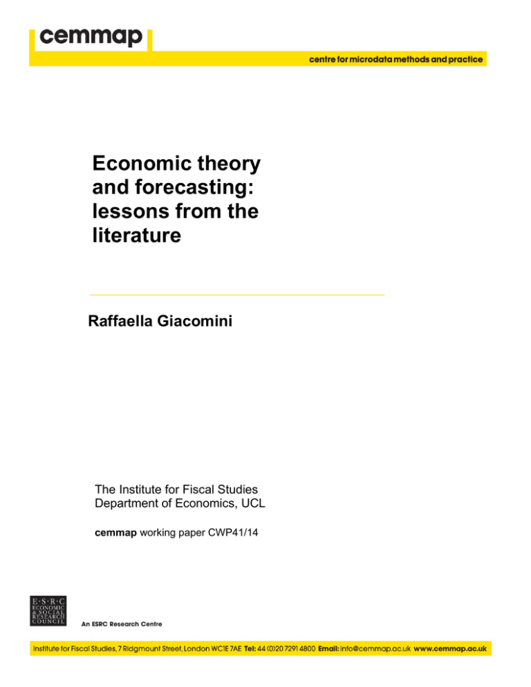 literature review on economic forecasting