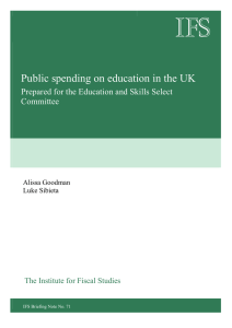 IFS  Public spending on education in the UK