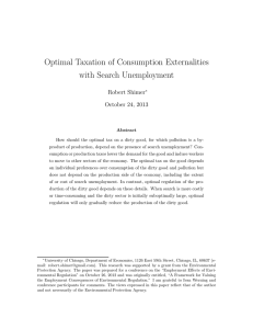 Optimal Taxation of Consumption Externalities with Search Unemployment Robert Shimer October 24, 2013