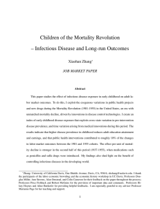 Children of the Mortality Revolution – Infectious Disease and Long-run Outcomes