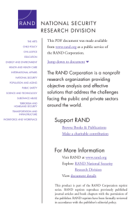 6 The RAND Corporation is a nonprofit om