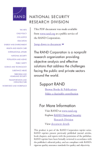 6 The RAND Corporation is a nonprofit om
