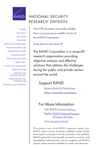 6 The RAND Corporation is a nonprofit om
