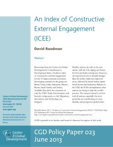 An Index of Constructive External Engagement (ICEE) David Roodman