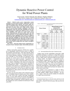 Dynamic Reactive Power Control for Wind Power Plants