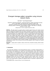 Emergent damage pattern recognition using immune network theory Bo Chen and Chuanzhi Zang