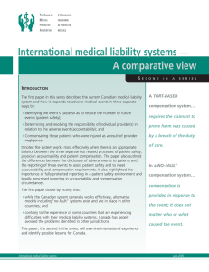 International medical liability systems A comparative view — I