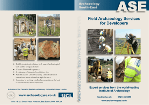 ASE vices Field Archaeology Services for Developers