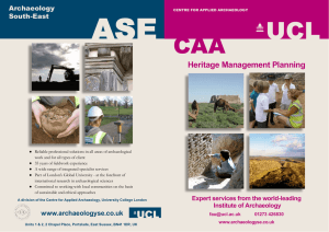 UCL ASE CAA Heritage Management Planning