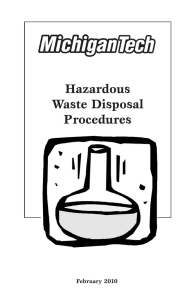 Hazardous Waste Disposal Procedures February 2010