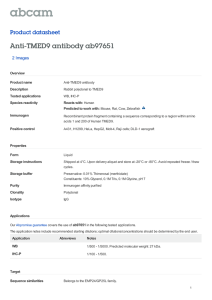 Anti-TMED9 antibody ab97651 Product datasheet 2 Images