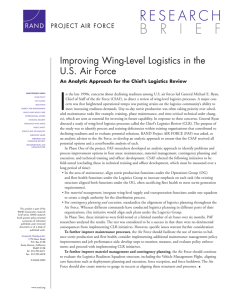 I Improving Wing-Level Logistics in the U.S. Air Force