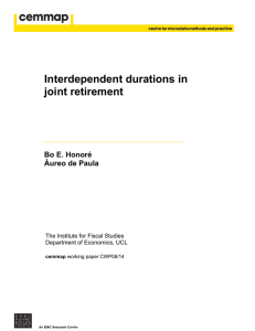 Interdependent durations in joint retirement